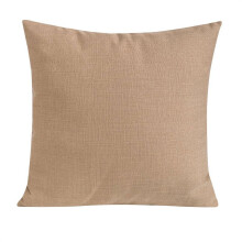 Housse de coussin Ă carreaux style ferme, en polyester et lin, 45 x 45 cm