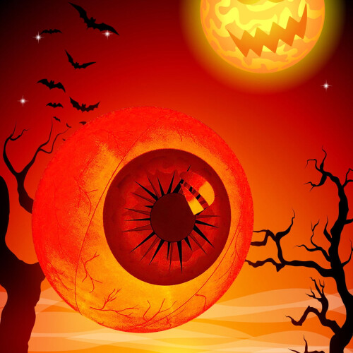 Décoration d'œil d'Halloween à LED avec télécommande (1 pièce) 2