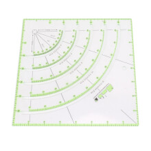 Acryl quiltliniaal, boogvormige waaier cirkelsnijder, 8 inch