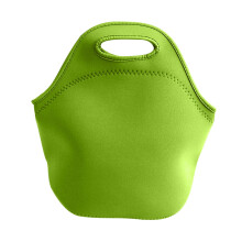Borsa termica isolante per il pranzo in neoprene, colore verde.