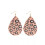Boho Teardrop PU Leather Hook Earrings Women Coral 2
