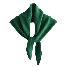 Sciarpa triangolare da donna, tinta unita verde, in maglia, taglia unica