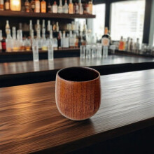 Verre à whisky Grail Cup en chêne carbonisé (1 pièce)