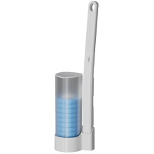 Eco-Friendly Disposable Toilet Brush Set with Long-Handled Cleaner and Sterile Heads