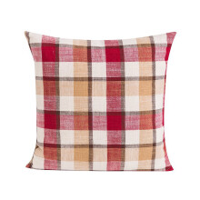 Örngott i lantligt buffelmönster, polyester och linne, 18x18