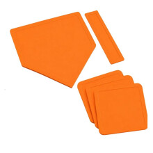 5 Piece Baseball Bases Set , Rubber Practice Base Set with Home Plate, for Baseball, Softball