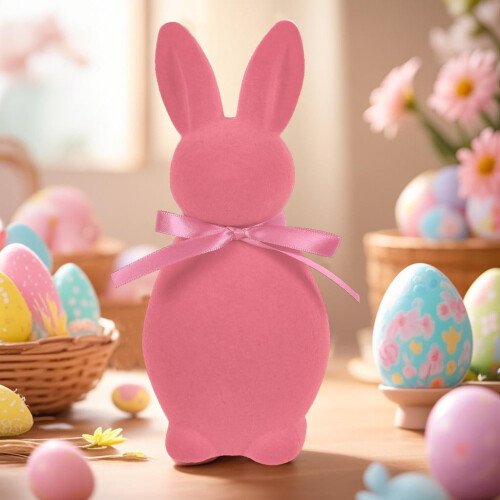 Décoration de lapin de Pâques avec nœud papillon (1 pièce)