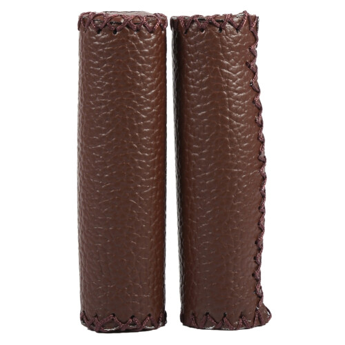 DEWIN leather handlebar grips 1 pair 1