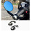 1Pair 7/8" 22mm Universal Motorcycle Round Side Mirror for Cafe Racer 6