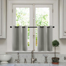 Rideaux occultants gris clair 30 x 34 pouces thermiques