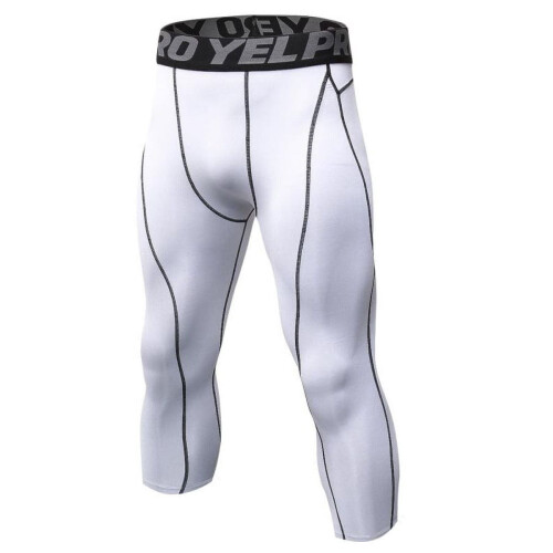 Men's compression capri pants 3/4 length