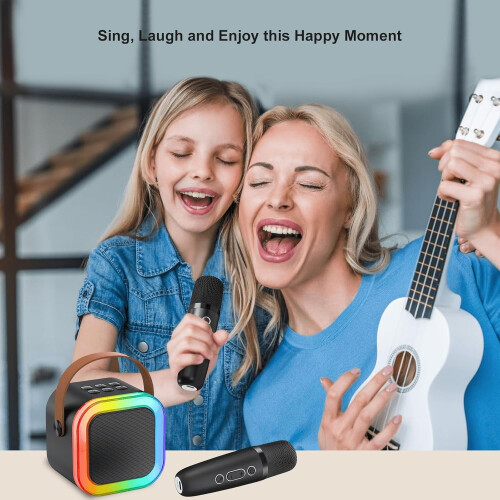 Mini karaoke machine portable Bluetooth speaker with 2 2