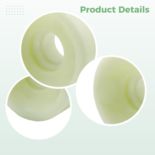 PU longboard wheels 2.6" x 2" 80A 4 pcs white 2