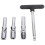 Automotive Glow Plug Socket Tool Set 3/8in Interface T Bar 8mm 10mm 12mm Plug Socket for Automotive Efficient Repair 1