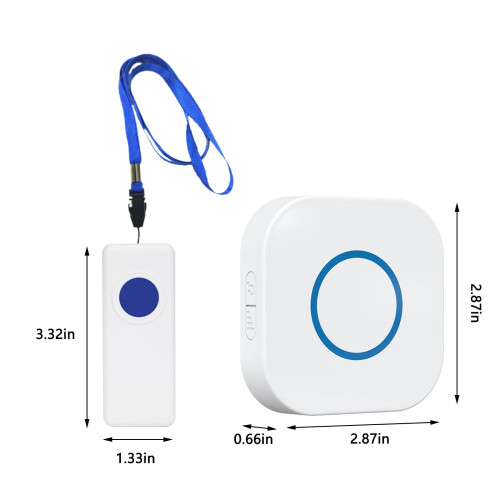 Wireless Doorbell for Elderly Long Range Portable Pager 2