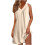 Camicia da notte leggera senza maniche da donna con scollo a V e pieghe 2