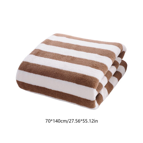 Μαλακή ριγέ πετσέτα μπάνιου Karymi 70x140cm, γρήγορο στέγνωμα και απορροφητική, χωρίς 2