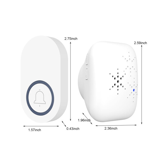 Wireless Doorbell Battery-Free with 38 Ringtones 2