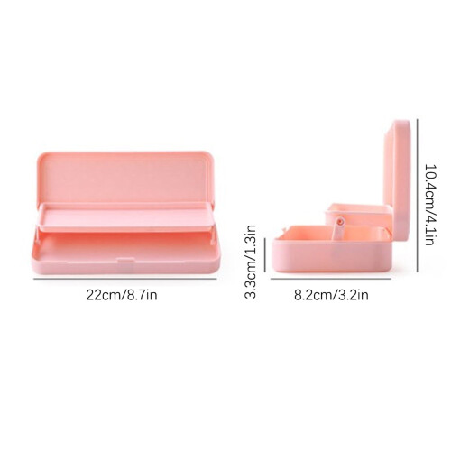 Ozmmyan double layer pencil case pink small and large 1