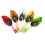 Motorcycle Rearview Mirror Flame Pattern 1 Pair for 8mm 10mm 7