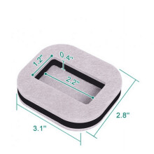 Möbelrollenstopper EVA, 5er-Pack, 8,1 x 7,1 x 1,5 cm