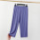 Calça Capri Feminina de Verão, Cor Sólida, Modelagem Larga e Solta, em Algodão 1