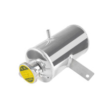 1,5L Aluminium Koelvloeistof Expansievat Fles Universele Kit Auto + Dop Zilver