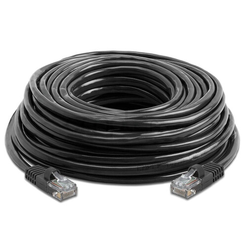 Καλώδιο δικτύου LAN 100FT Cat5RJ45Ethernet για PC Xbox PS Internet Router Μαύρο 1