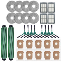 Lot de 32 Pièces pour Aspirateur Robot pour pour 405 Combo / 505 Combo : Brosses LatĂ©rales Principales, Chiffons, Filtres, Sacs Ă