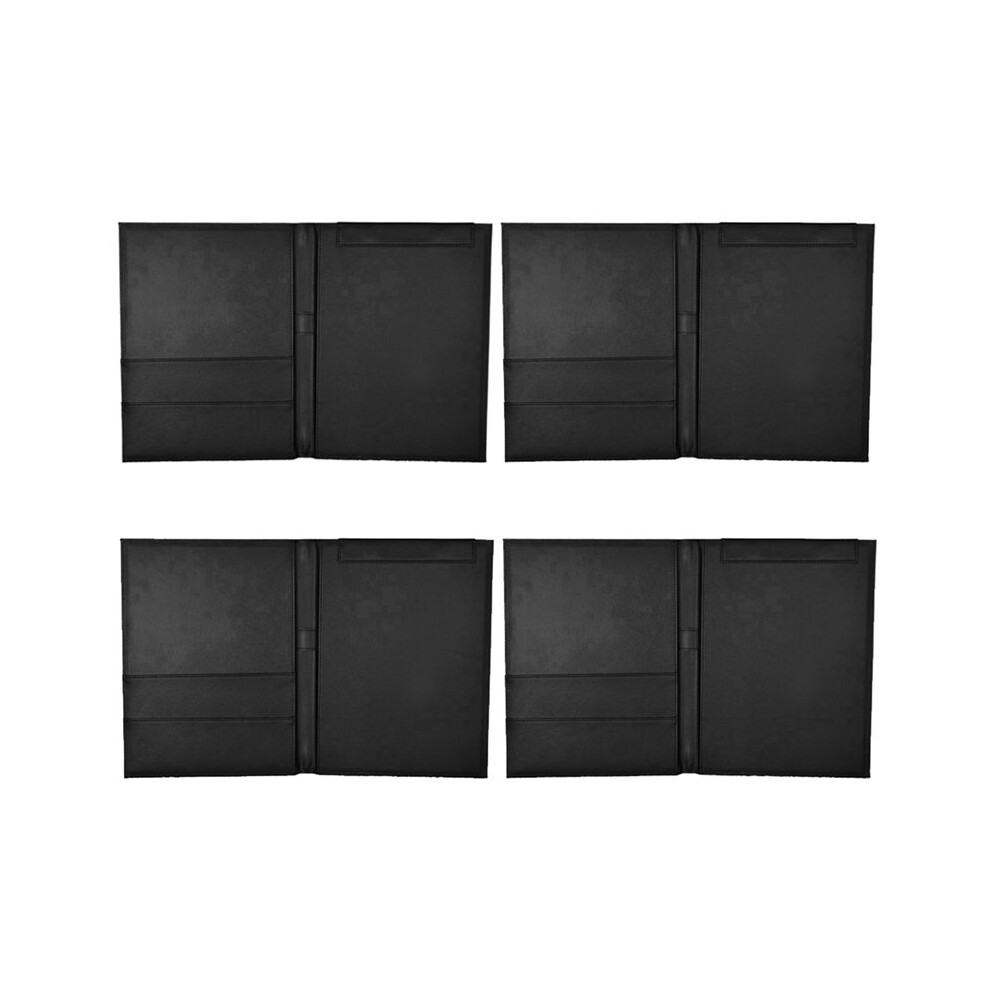 4X Pu Leather A4 Writing Clipboard Business Notepad Clip Boards Meeting Conference Document Organizer File Folders 6031240097318
