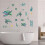 Turtle wall stickers removable undersea decor 2 pcs 5