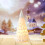 White Ceramic Christmas Tree 4.8 Inch Warm Light Matte 5