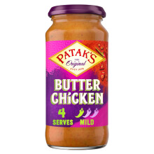 Patak's Butter Chicken Curry Sauce 450g | Mild Spice | Serves 4 | Authentic Indian Simmer/Cooking Sauce