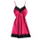 Damen-Spitzen-Dessous-Kleid-Set in Pink 1