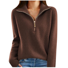 Maglione da donna a maniche lunghe in maglia, top casual