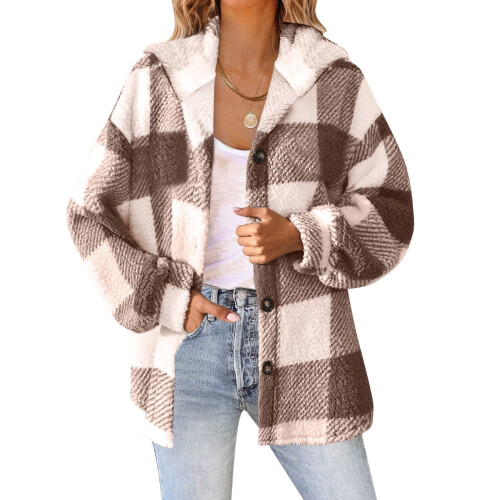 Dame vinterjakke med hette, langermet pullover