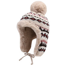 Bonnet d'hiver pour femme avec cache-oreilles et doublure en sherpa