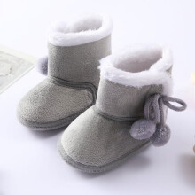Bottes de neige pour bébé, bottines à semelle souple et duveteuse, 0-18 mois