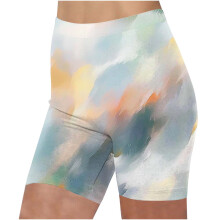 Bedrukte yoga capri broek voor dames, stretchy biker shorts