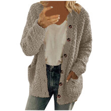 Cardigan oversize ouvert sur le devant pour femme, grandes tailles