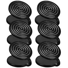 Boucles d'oreilles circulaires en acier inoxydable noir pour femmes (3 paires)