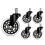 Set rubberen bureaustoelwielen, 5-delig, 7,6 cm 1