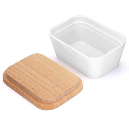 Boîte à beurre avec couvercle en bois (1 pièce) 1