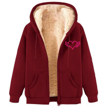 Manteau polaire doublé sherpa pour femme, veste d'hiver chaude à capuche