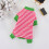 Jacenvly pet clothes striped quilted winter red 3
