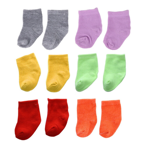Doll Socks for 18 Inch Dolls 6 Pairs