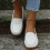 Γυναικεία sneakers από καμβά, λευκά, μέγεθος 41 1