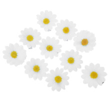 Fermagli per capelli a forma di girasole bianco per ragazze, 10 pezzi