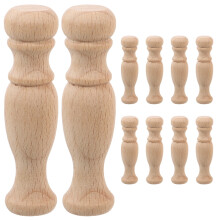 Wood Spindles Khaki for DIY Furniture Crafts 10 pcs