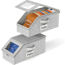 Organisateur de rangement empilable pour casquettes de baseball, capacité de 24 casquettes